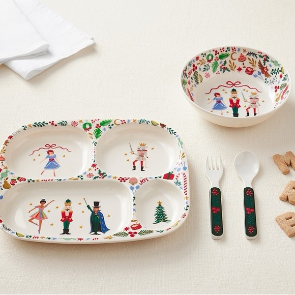 Pottery Barn Kids Other - Rifle Paper Co. Christmas Nursery Feeding Set